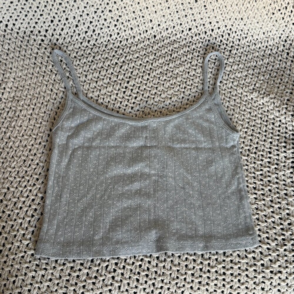 Brandy Melville Tank Top - Blue with white flowers